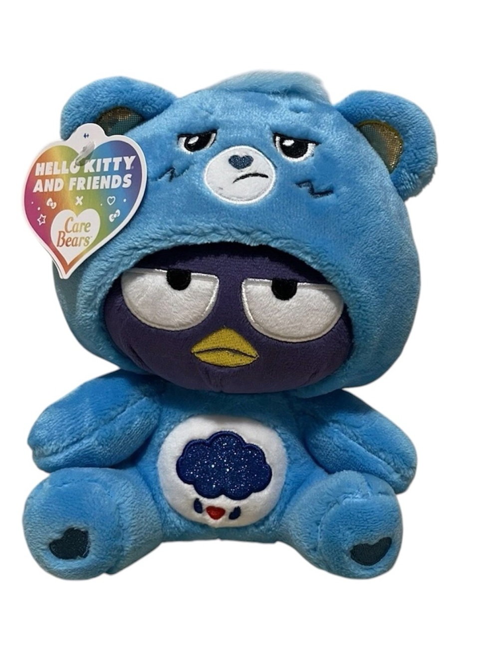 Sanrio Hello Kitty Care Bears Badtz-Maru Dressed As Grumpy Bear 9" Plush IN HAND